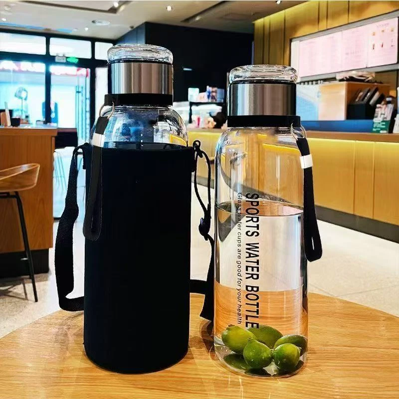 玻璃水杯大容量1000ml水壶茶杯防爆茶水分离泡茶杯子瓶夏季高颜值