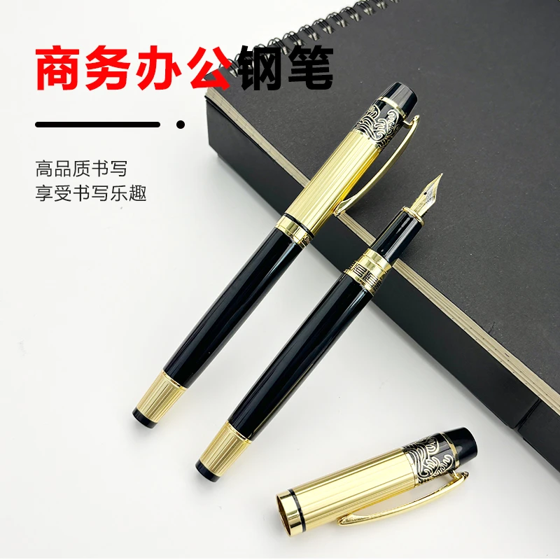 Guoyi/果亦金属重感0.5明尖墨水钢笔学生商务高档定制签字礼品笔