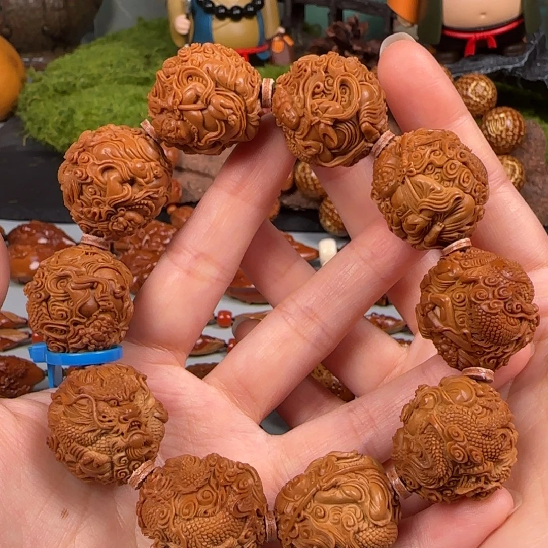 橄榄核手串/手链25九龙万佛朝宗