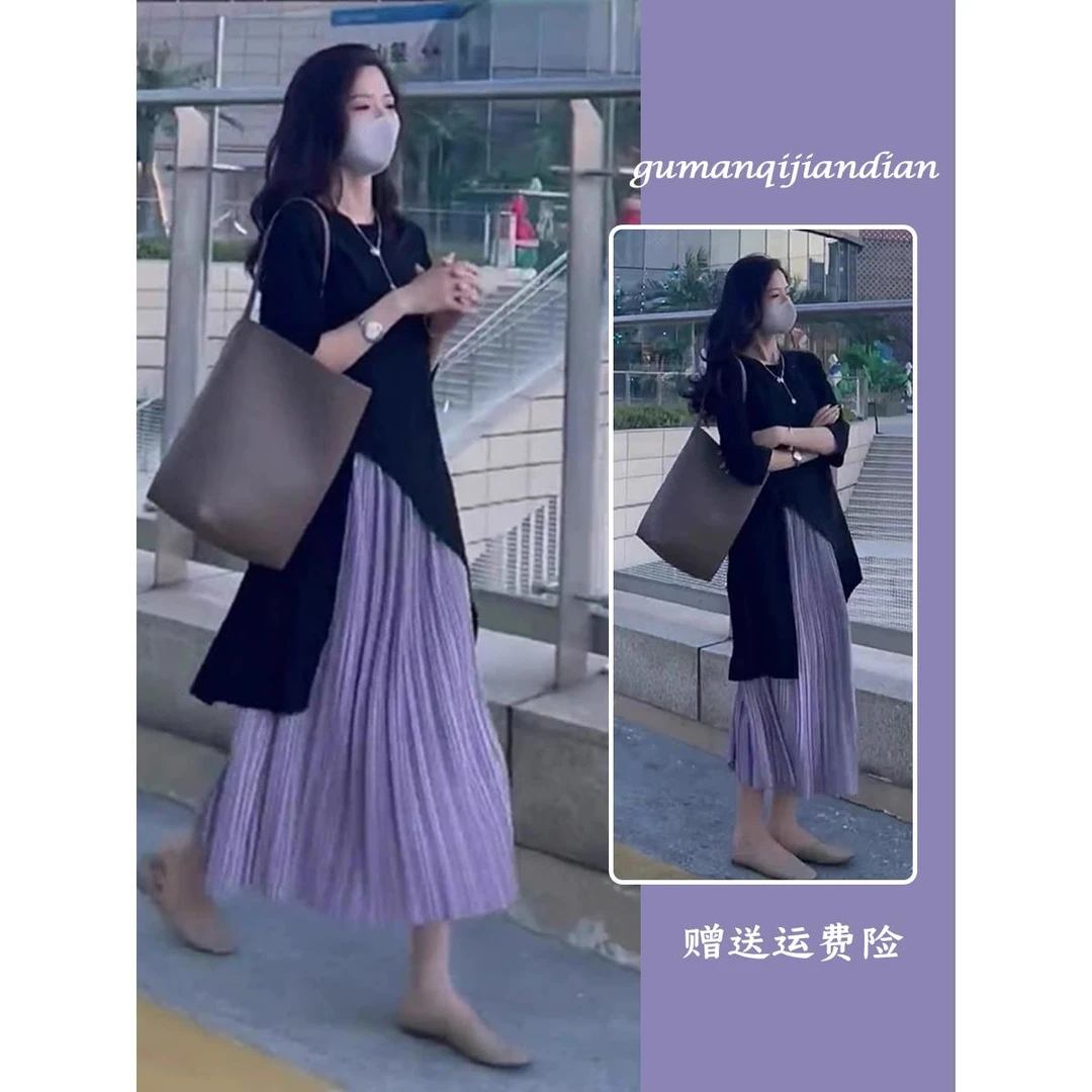 海边度假气质紫色连衣裙子女装2025新款夏季法式独特绝美沙滩长裙