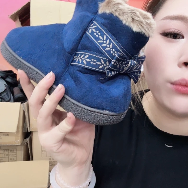 藏蓝色蝴蝶结高帮38码