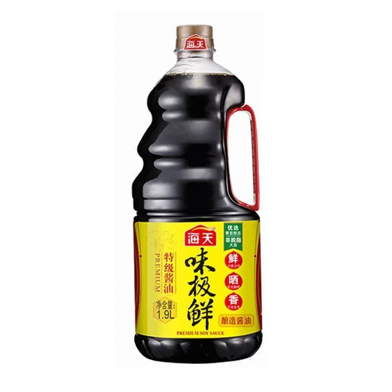 海天味极鲜酱油1.9L大桶家庭装调味提鲜炒菜凉拌腌制黄豆酿造生抽厨房调料