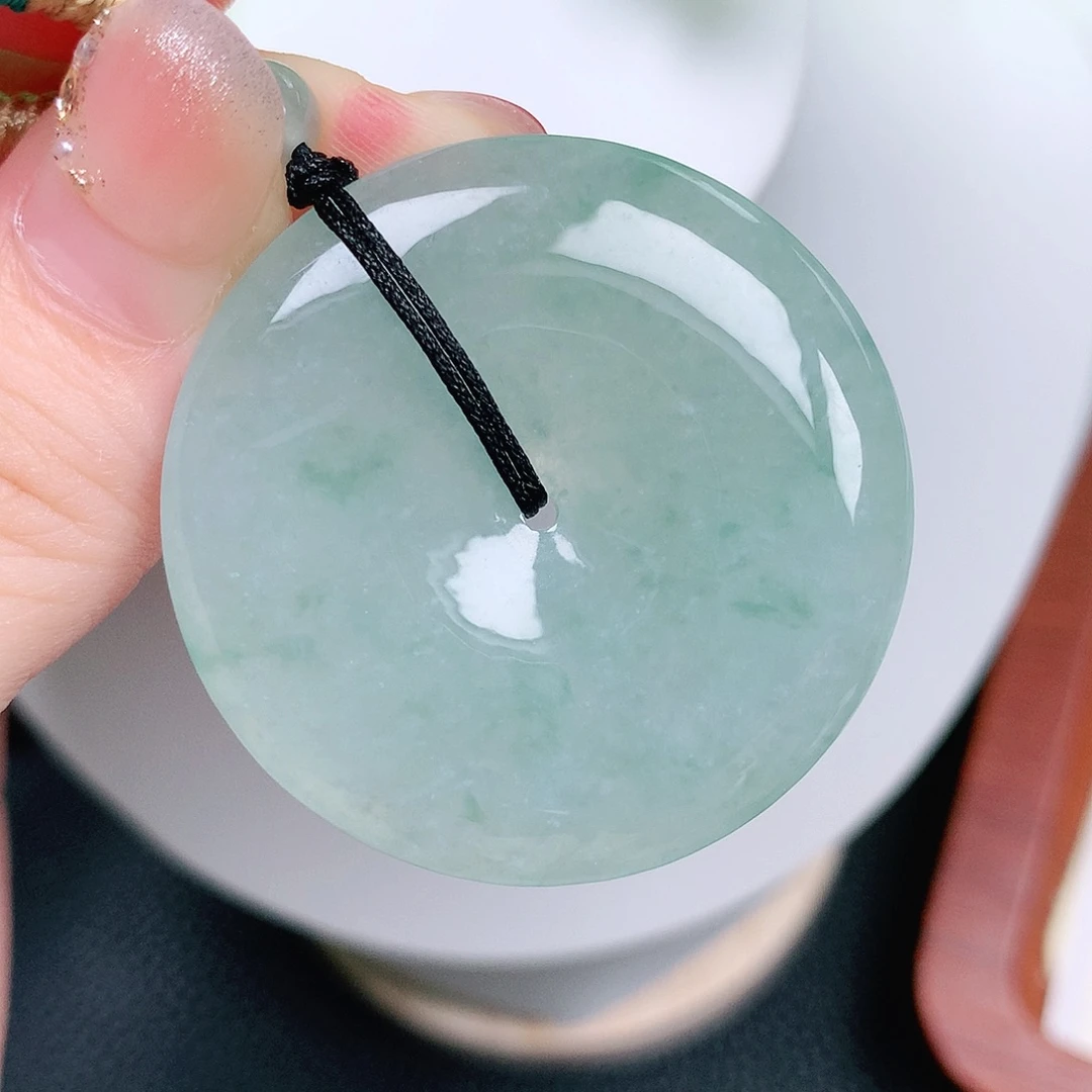 翡翠未镶嵌颈饰平安38.6-6.3