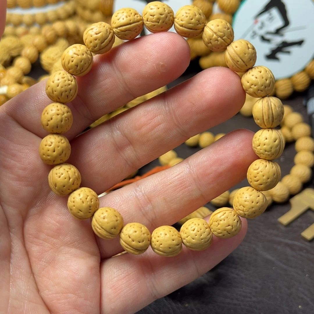 桃核手串10尺寸奶豆手串