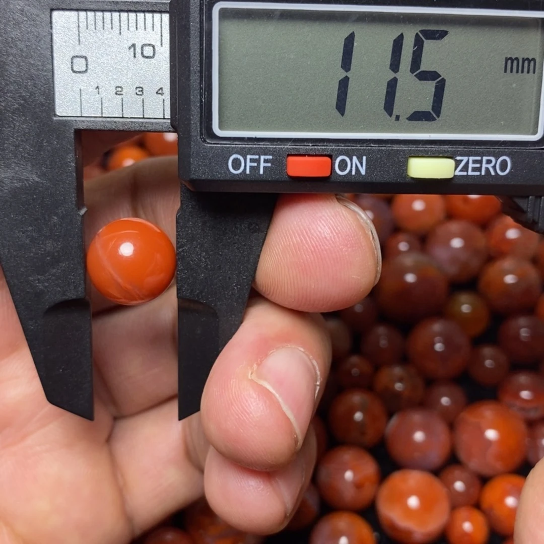 未镶嵌圆珠南红玛瑙137号圆珠一个