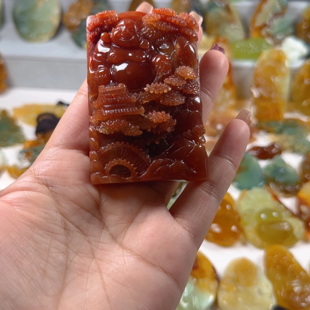 蛇纹石玉颈饰未镶嵌喜*雪