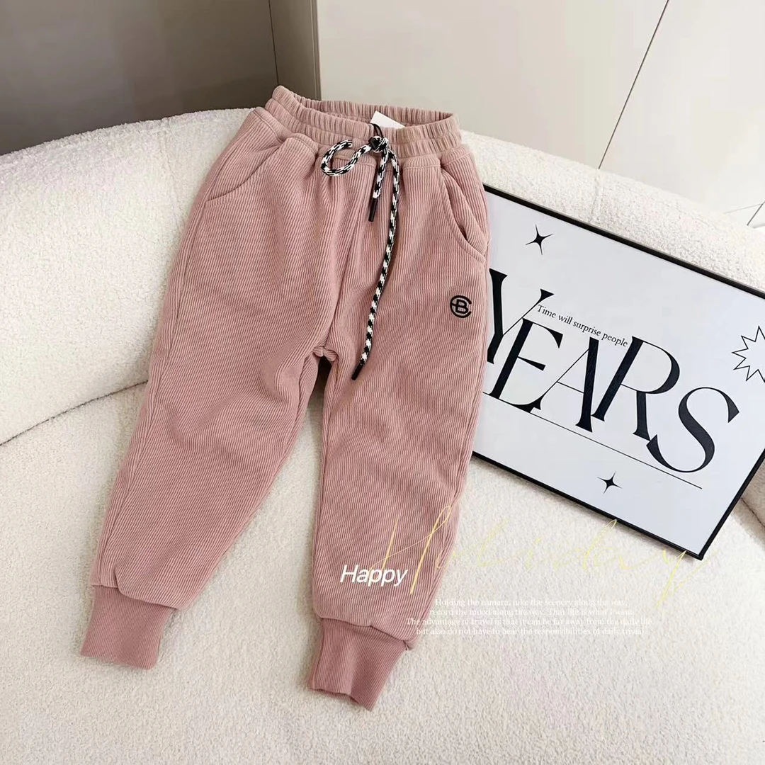 汤圆家童装2024冬季上新韩系甜美温变百搭棉裤 XA-475