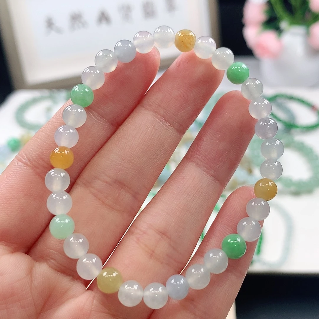翡翠未镶嵌手链手链5.6mm