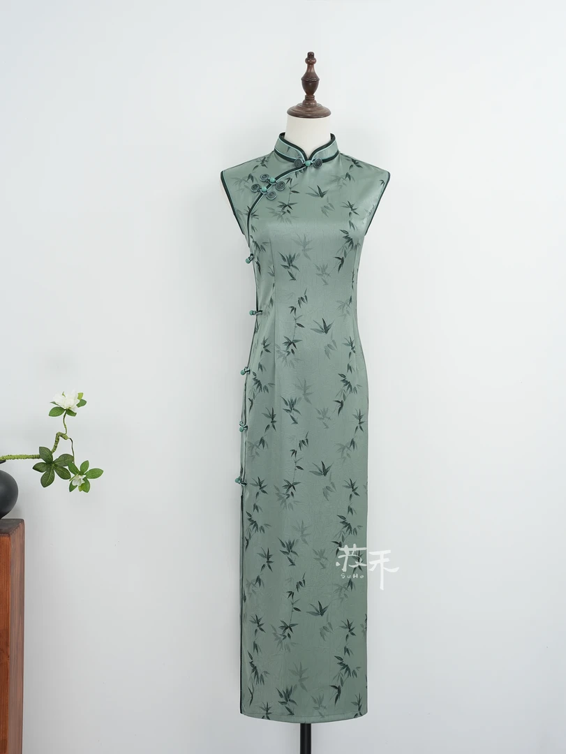 [椿山]苏禾旗袍春夏新款单层改良款长度约125