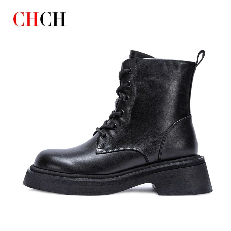 CHCH2025街头风女靴马丁靴复古港风女秋季复古秋冬靴子CM2B6241