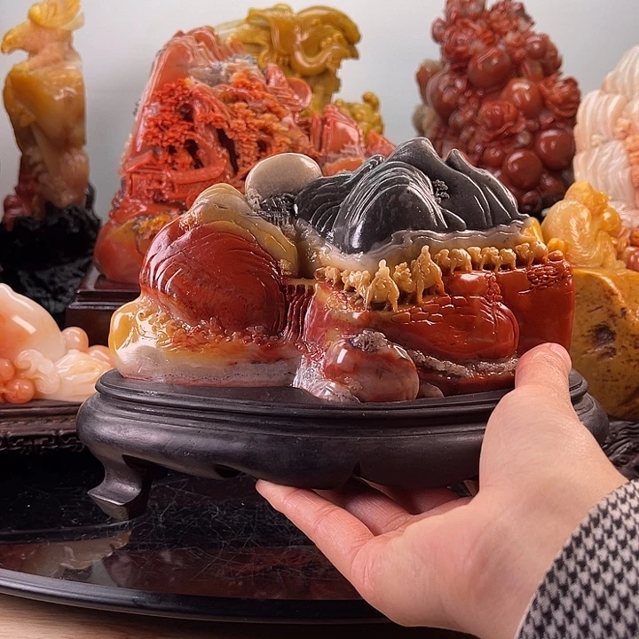 寿山石丝绸之路摆件