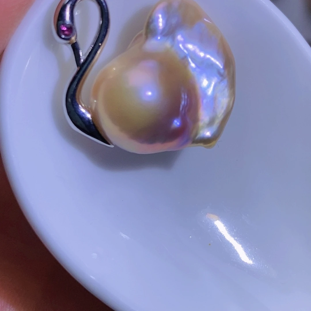 淡水珍珠银S925镶嵌淡水珍珠