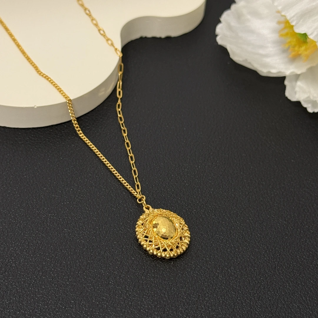 5G 工艺足金 999 闪亮鸽子蛋黄金套链