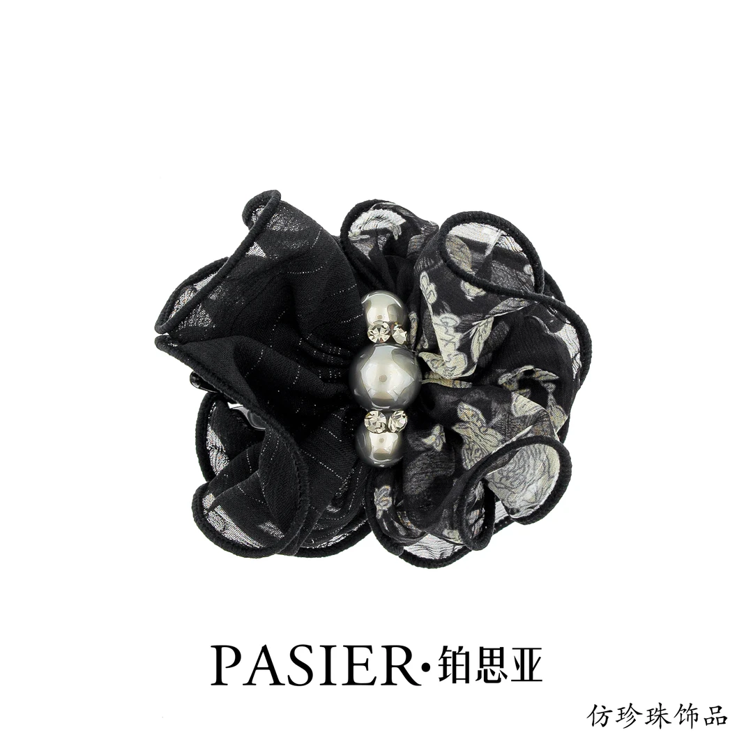 铂思亚 旷野晴风 8公分法式优雅百搭慵懒感丸子夹马尾夹NN219