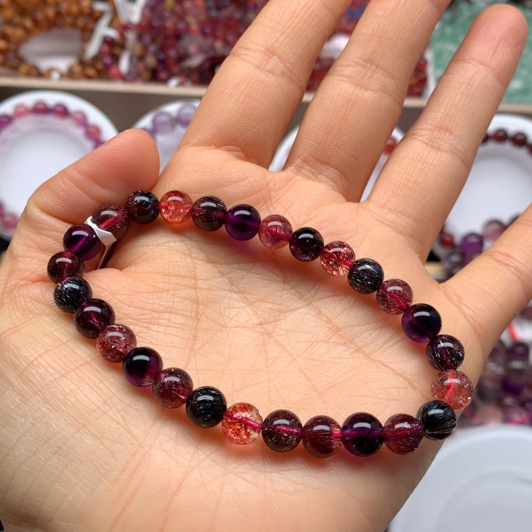 水晶手链未镶嵌满矿黑加仑BD7.3