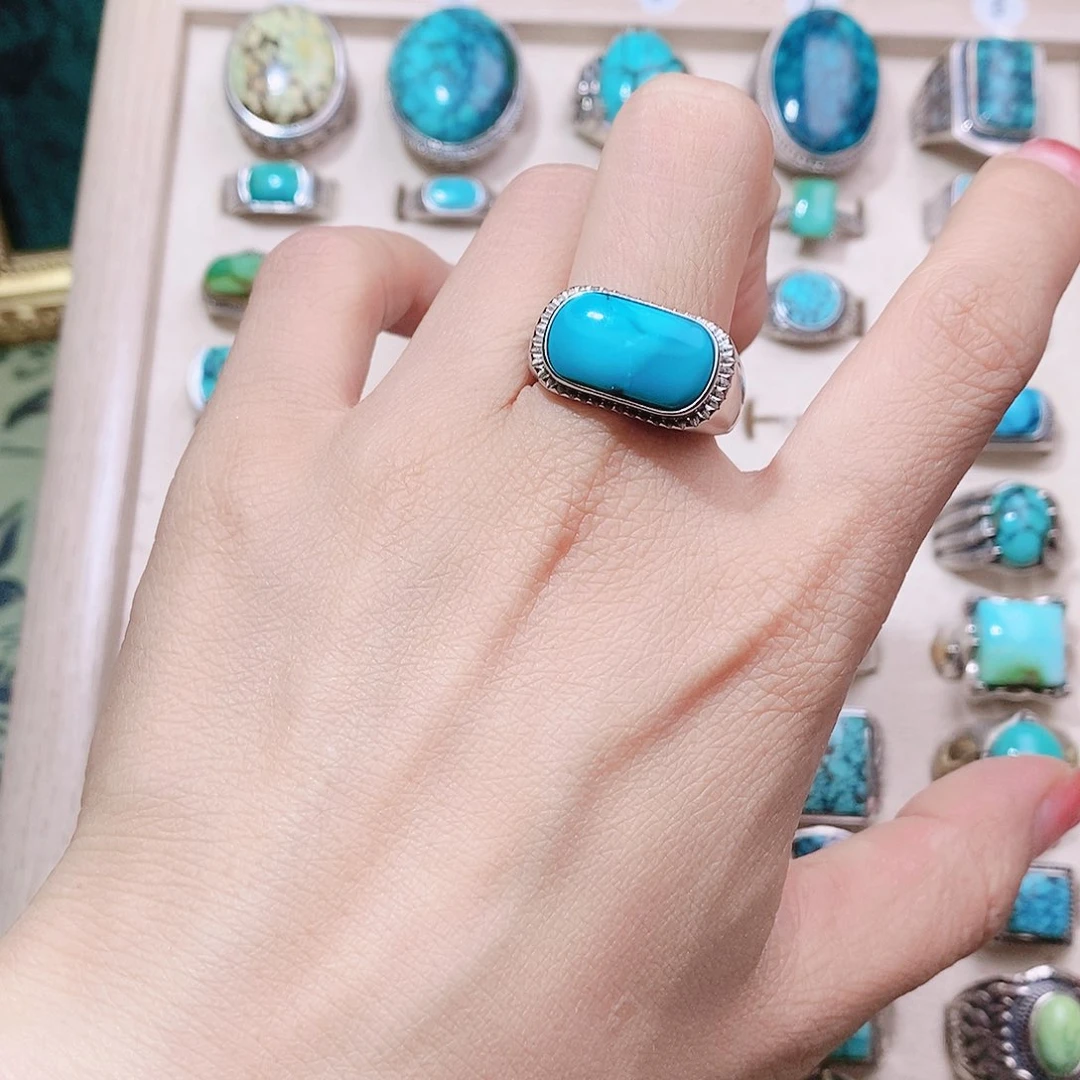 绿松石银S925镶嵌颈饰