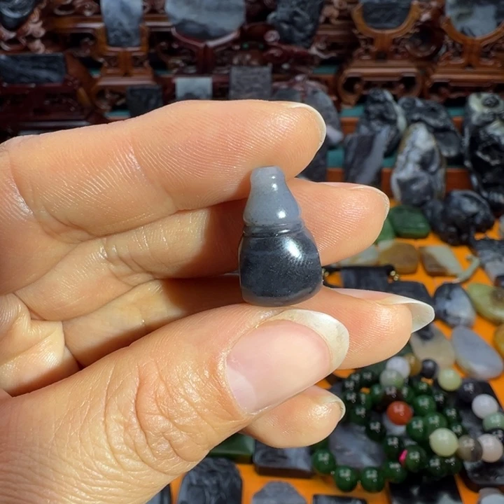 和田玉三通珠未镶嵌丁**哥