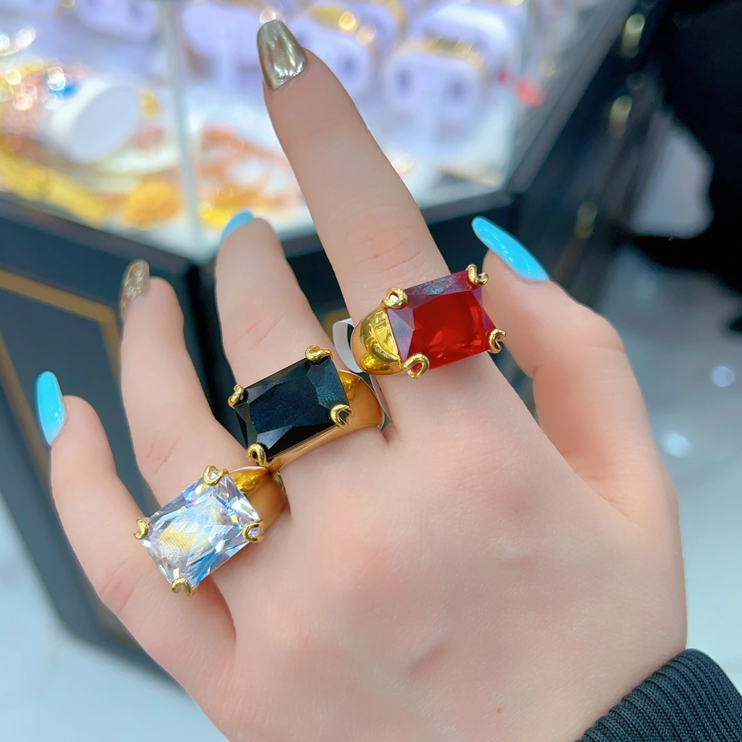 钛钢戒指 伊帕尔阿依新款时尚百搭气质个性钛钢戒指 不掉色轻奢..