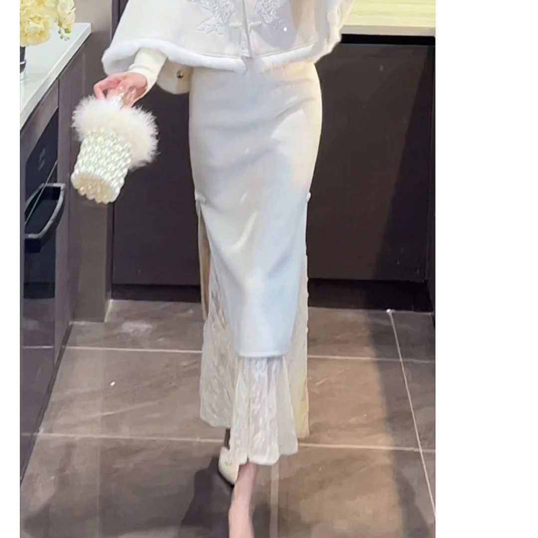 【婉婉定制】CDWTZ6931D气质长袖网红白色时尚复古中国风秋冬