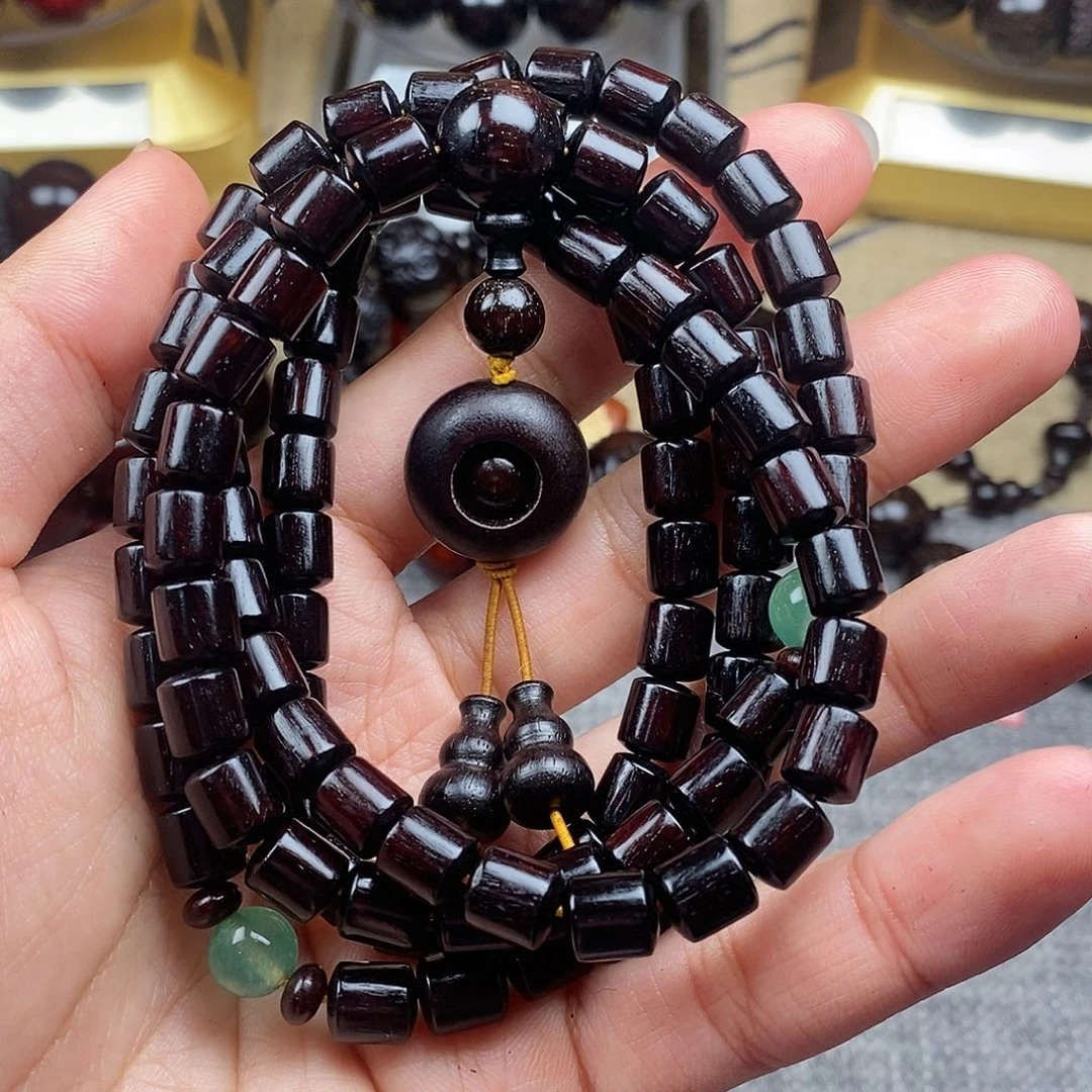 檀香紫檀（小叶紫檀）7*8桶珠diy
