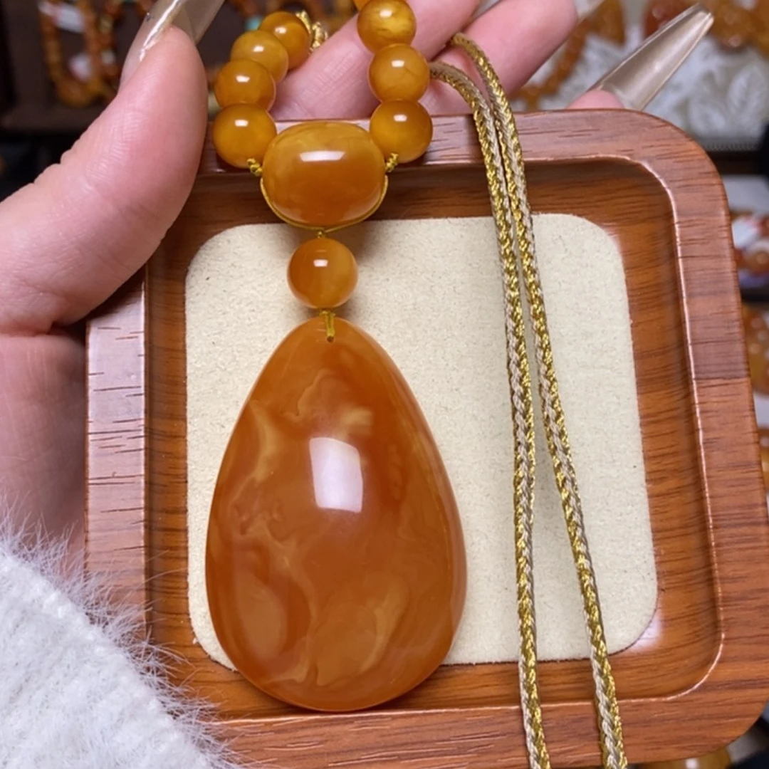 【闪购商品】蜜蜡颈饰未镶嵌项链