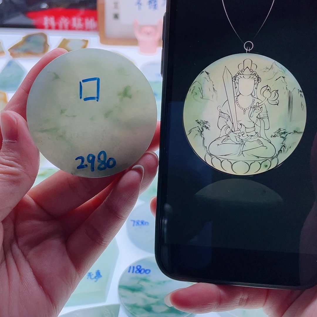 定制翡翠未镶嵌天然翡翠包工