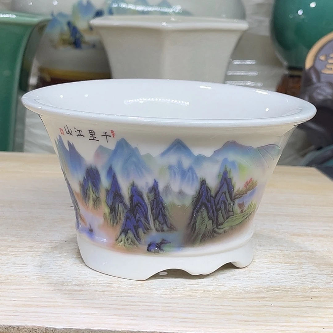 陶瓷绿植多肉微瑕花盆口径13*7.5