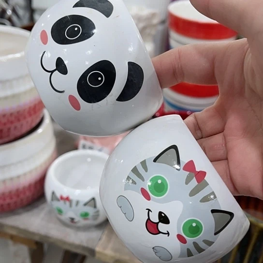 多肉绿植陶瓷花盆9.9包邮，有孔