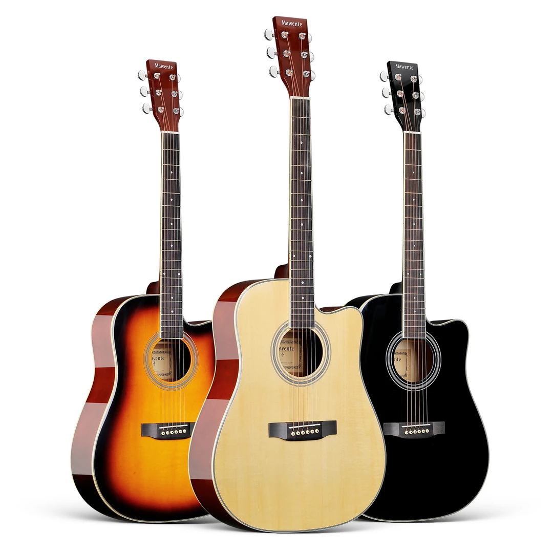 进阶抛光吉他40寸41寸民谣吉他演奏吉它成人学生吉他男女学生乐器