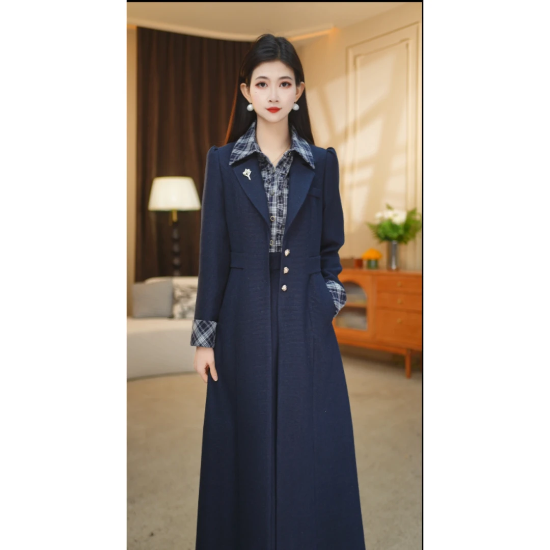 【玥雯】两件套新款时尚优雅气质修身减龄两件套套装M-4XL