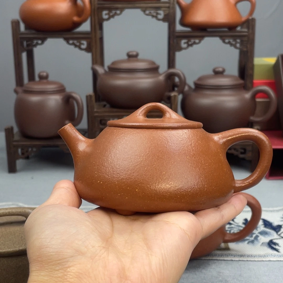 嗯***嗯紫砂茶杯平盖石瓢