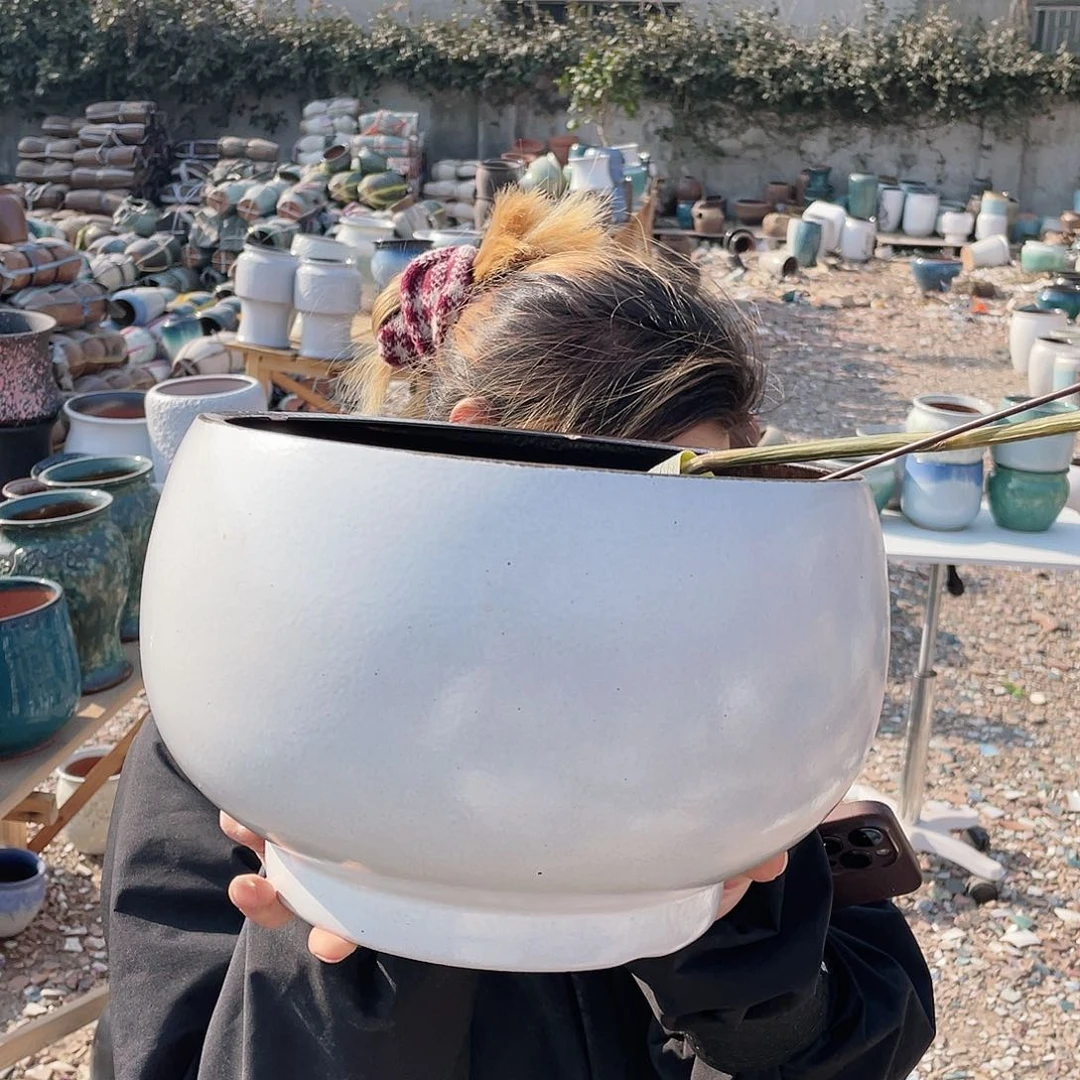 红陶王嫂花盆0118-144