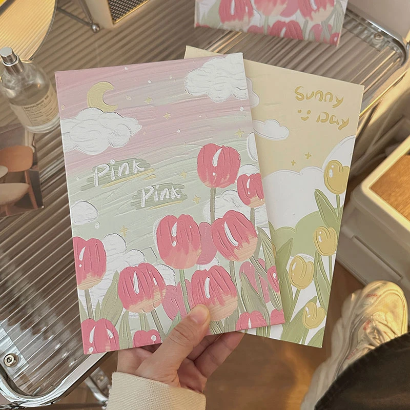 镜子郁金香折叠化妆镜学生宿舍桌面化妆镜折叠化妆镜随身小镜子