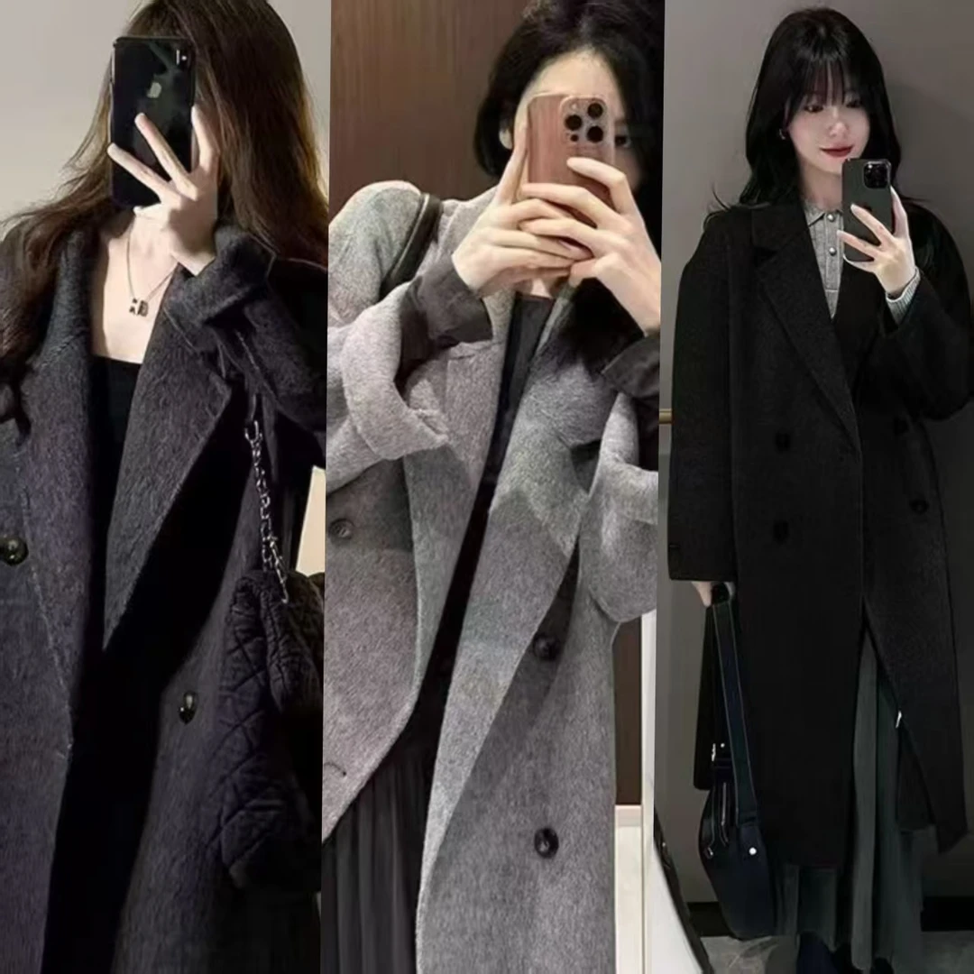 【小个子加棉加厚】毛呢大衣150/165气质秋冬长款中长款韩版大衣