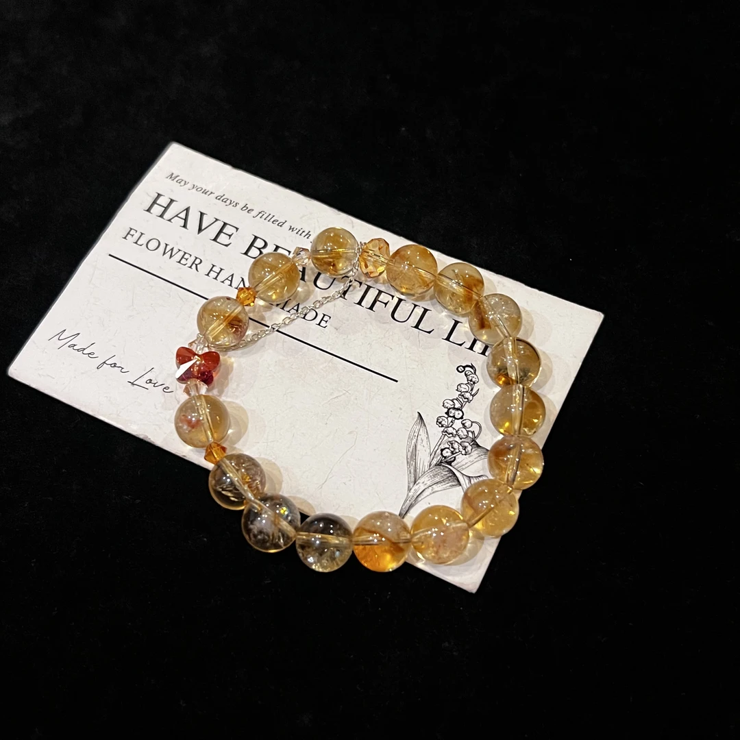 D908 「枫叶情诗」9mm黄塔设计款手串 多样性发一