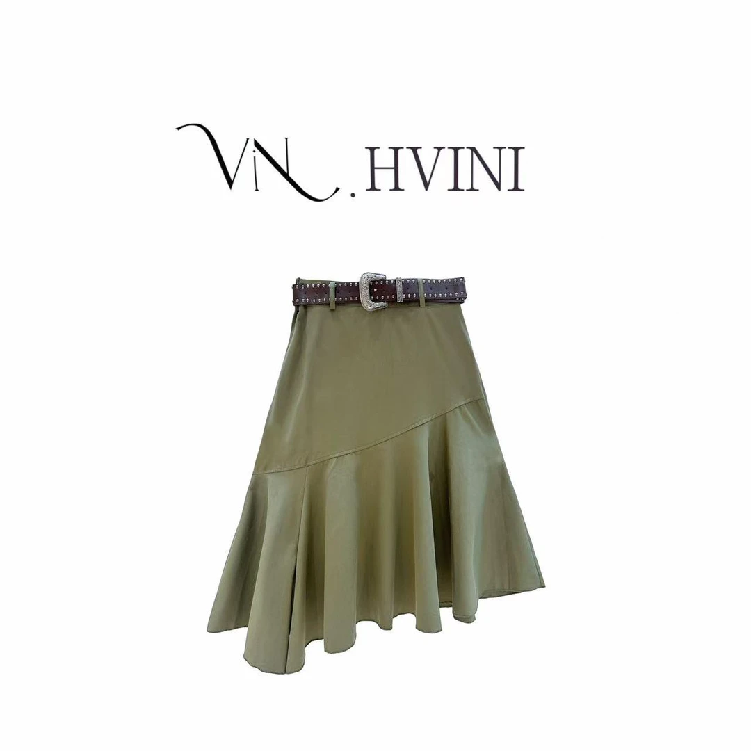 【靛青织梦】2025夏季新款时尚设计师休闲半裙L5109