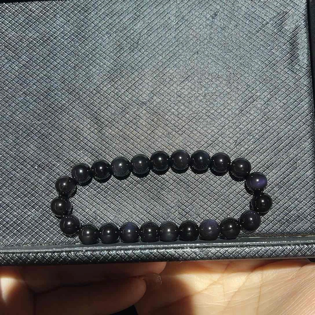 K***o黑曜岩未镶嵌手链