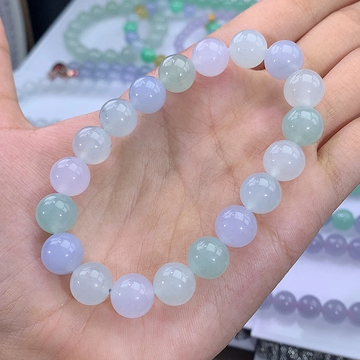 手链翡翠未镶嵌翡翠糖果马卡龙手串