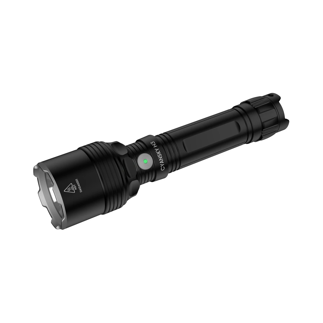 CYANSKY H3 V2 白红绿三色强光远射手电筒可充电钓鱼验车