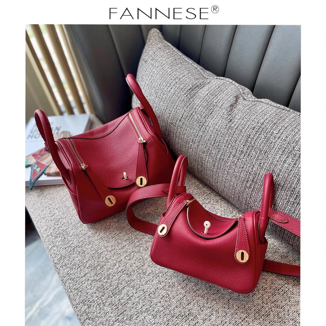 2025秋冬新安可拉色琳迪包头层牛皮真皮医生包大容量单肩软皮女包