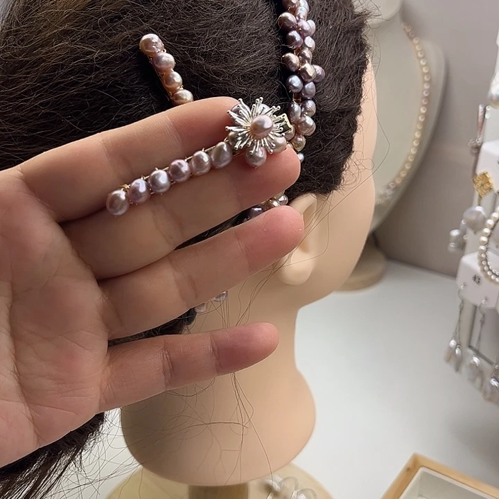 发夹未镶嵌淡水珍珠