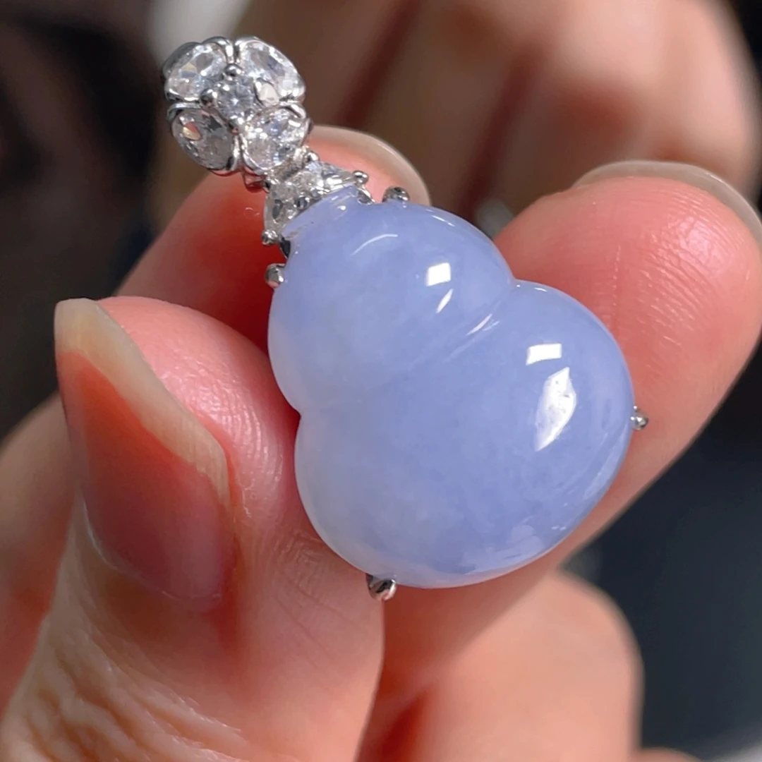 翡翠银S925镶嵌吊坠(不含链)