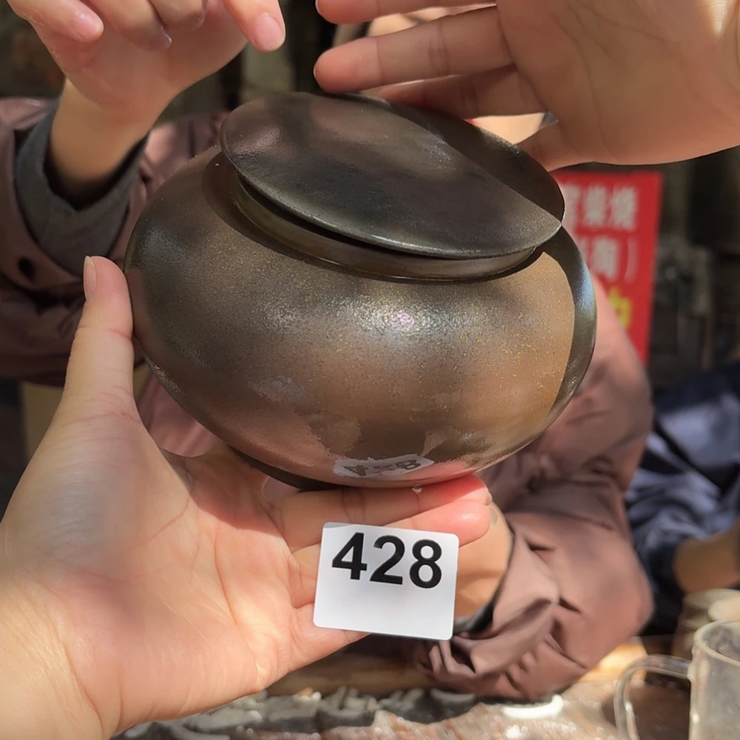 坭兴陶柴烧全手工原矿泥料杯半斤