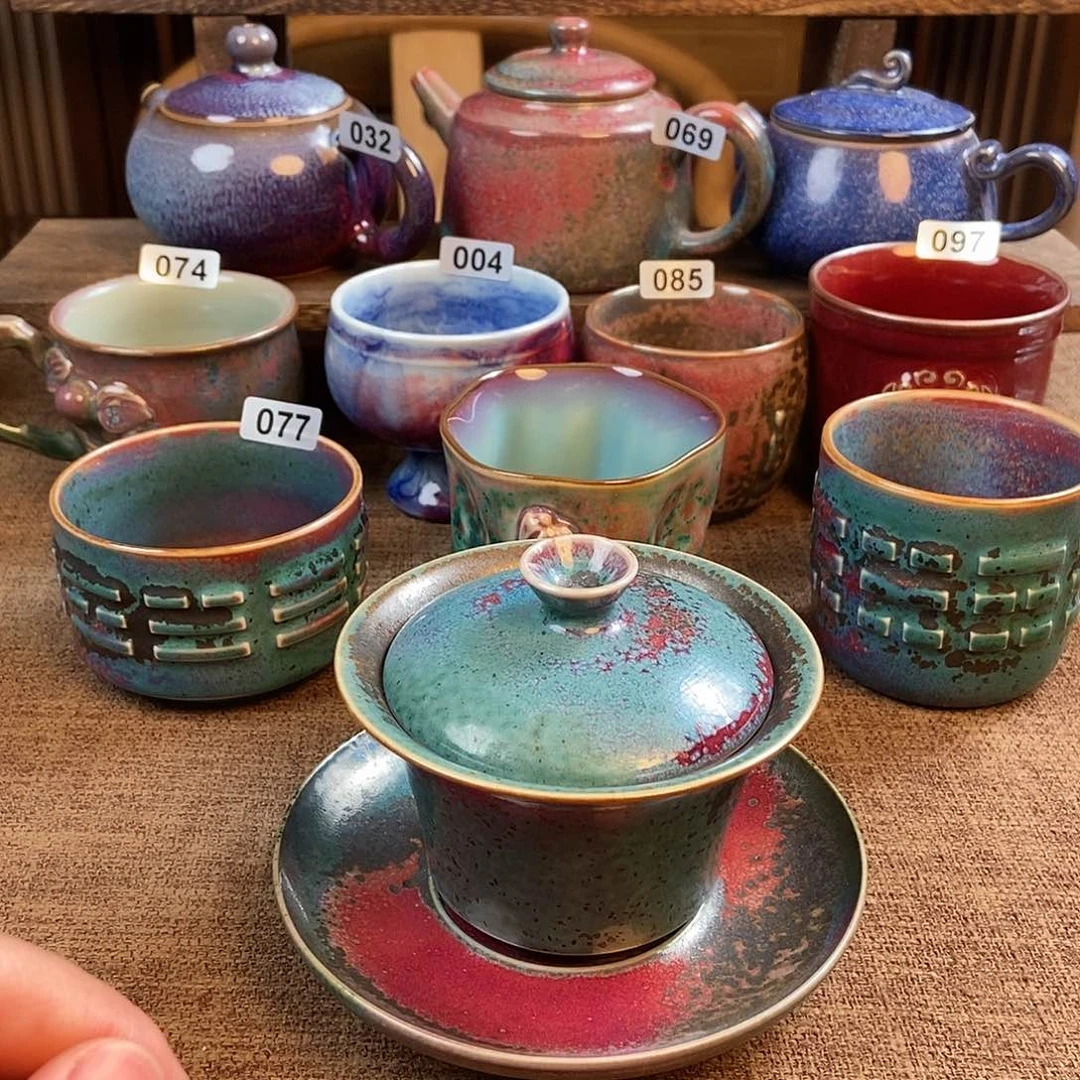 摆件蛋*饭钧瓷茶壶茶具