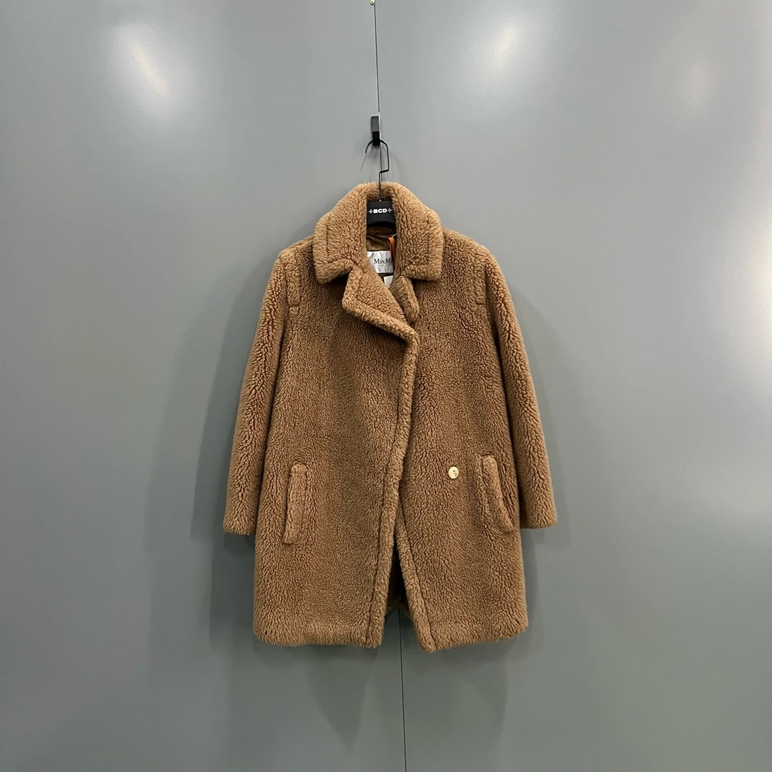 95新 MaxMara 【花花专属】棕色泰迪大衣外套 34码/95新/400813
