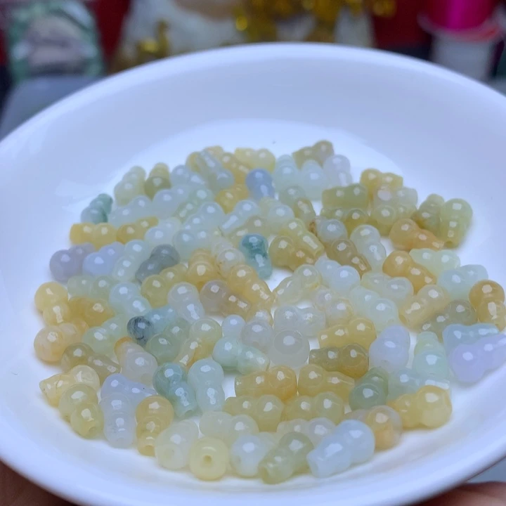 【闪购商品】未镶嵌手链翡翠卡5乘8冰黄葫芦