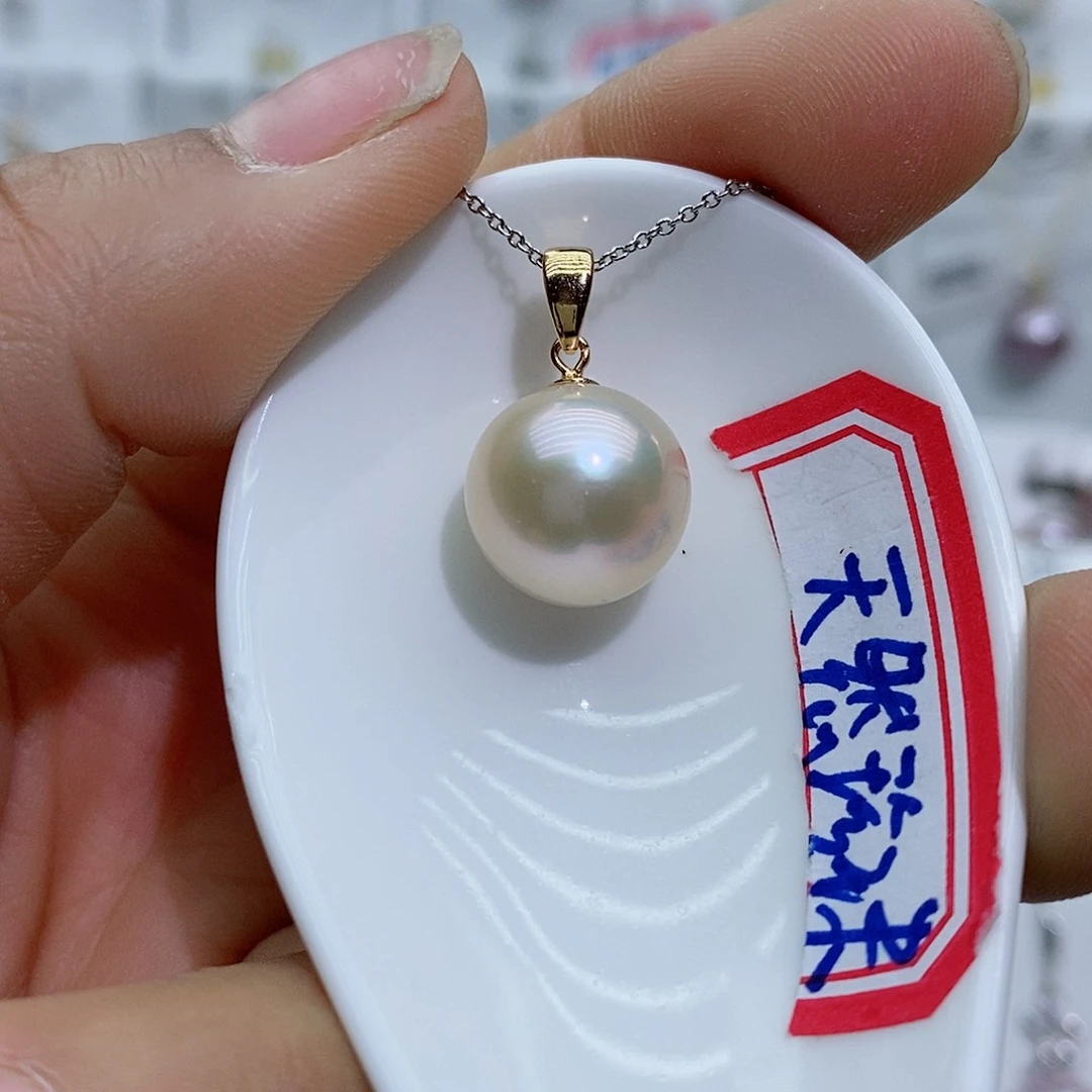 淡水珍珠银S925镶嵌吊坠(赠链)
