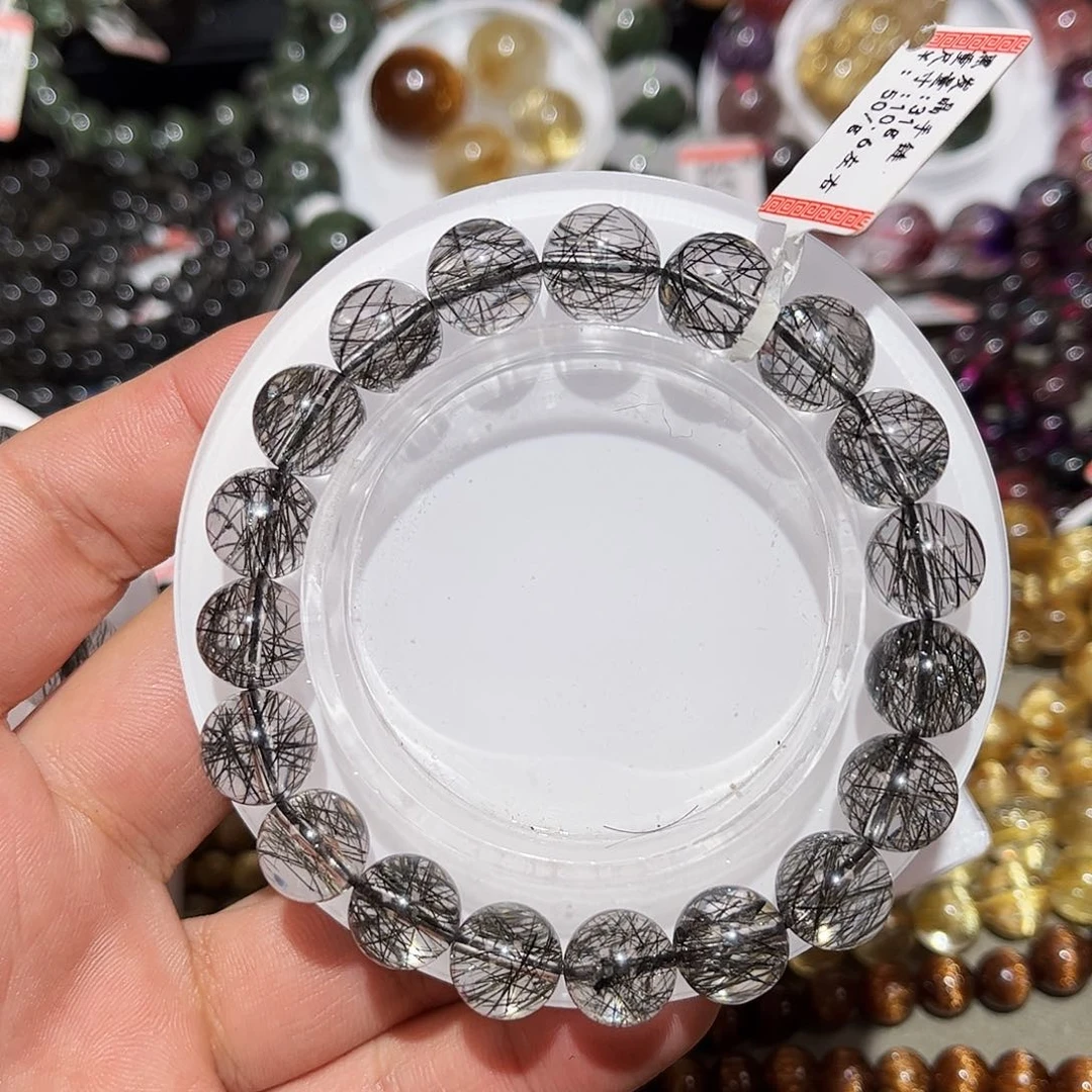 水晶手链未镶嵌不****经黑发晶手链