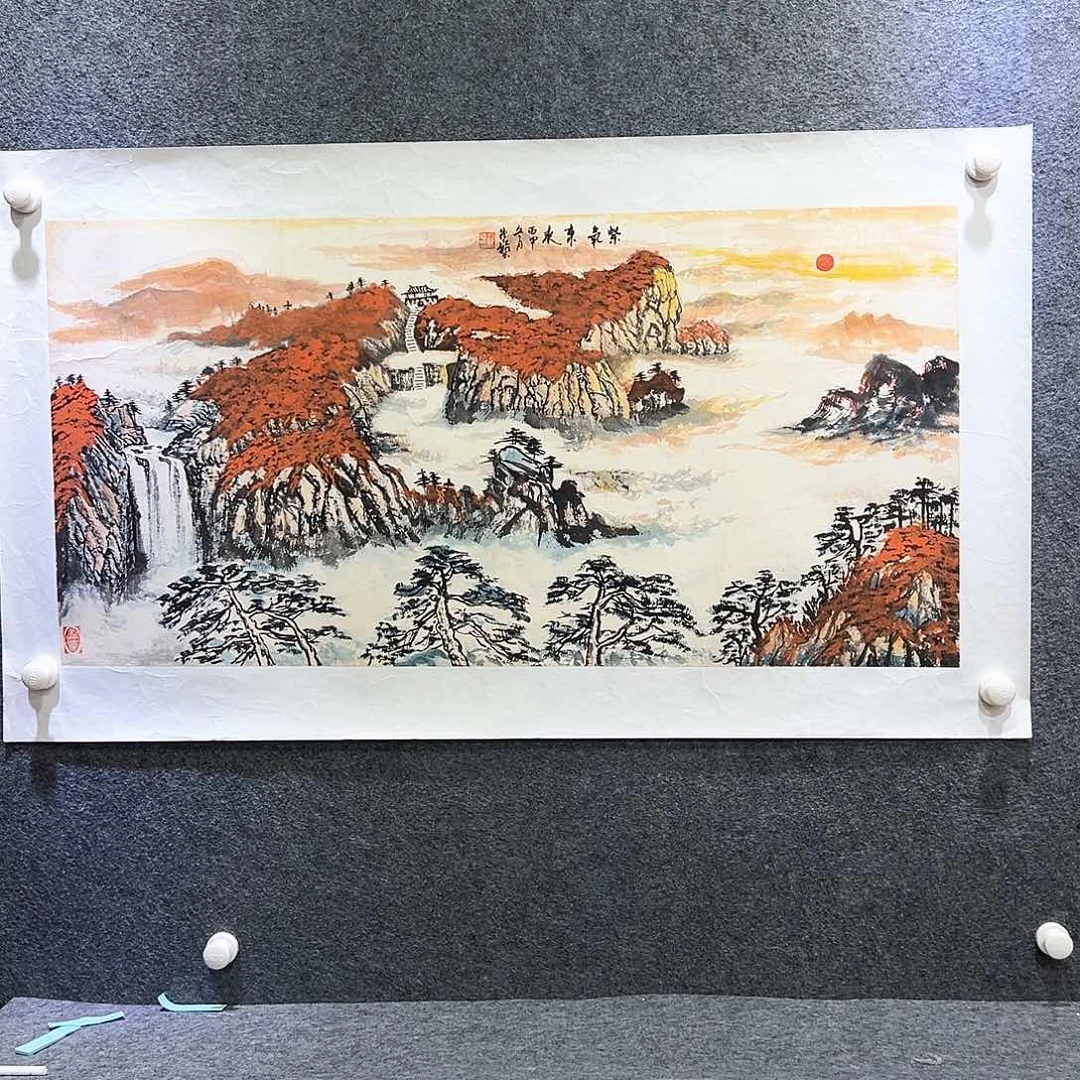 国画知鱼之乐纯手绘