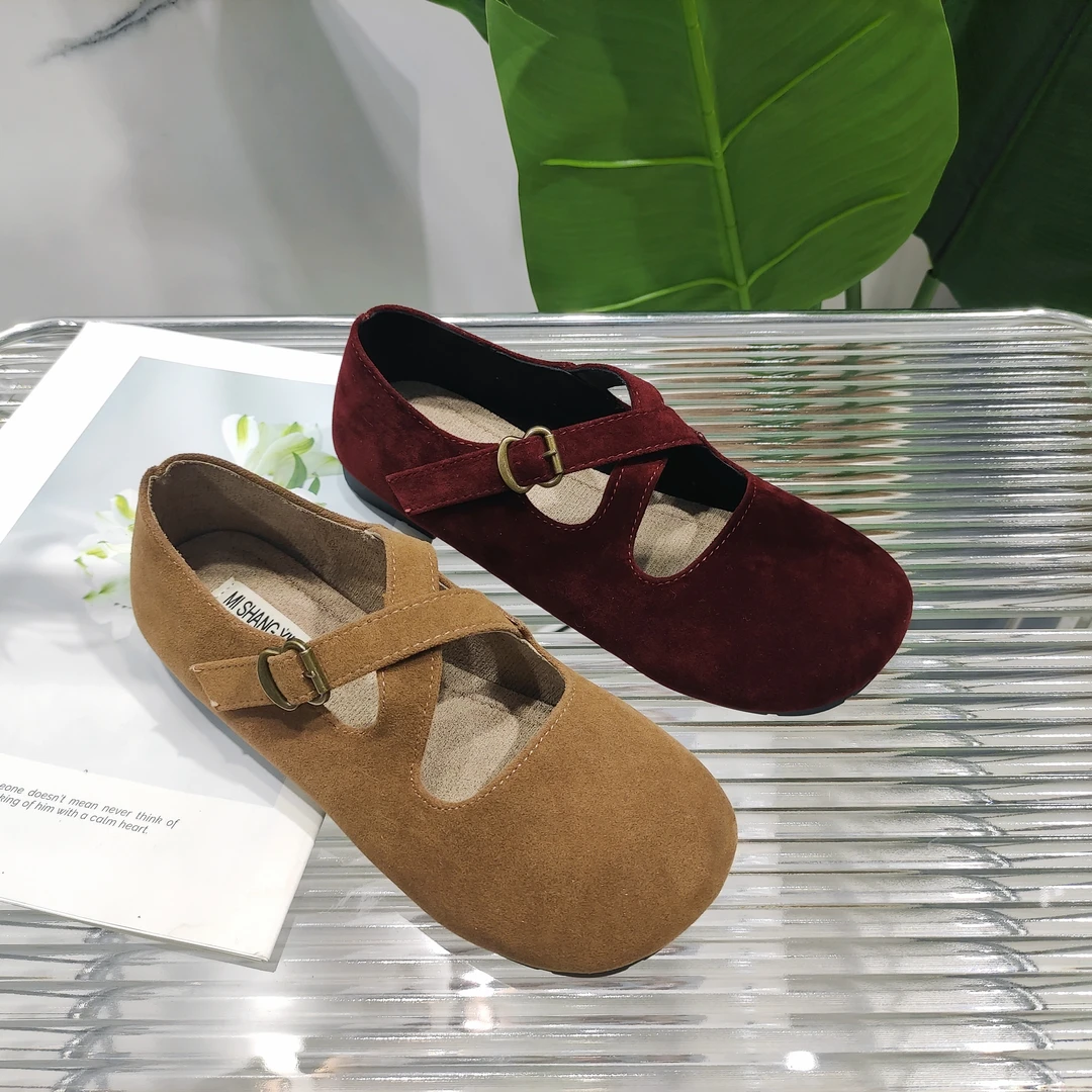 韩版时尚百搭气质爆款芒果头秋季新款平底单鞋1565-10